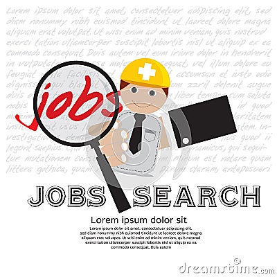 Job Seeker. Vector Illustration