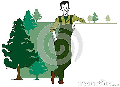 Job series - forester Vector Illustration