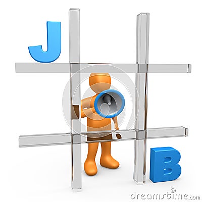 Job Tic Tac Toe Stock Photo