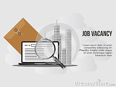 Job vacancy concept illustration vector design template Vector Illustration