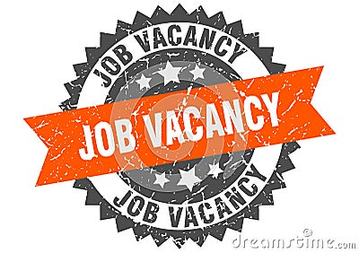 Job vacancy stamp. job vacancy grunge round sign. Vector Illustration