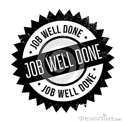 Job Well Done rubber stamp Vector Illustration