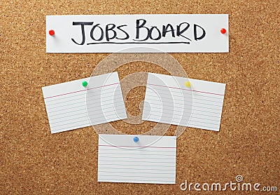 Jobs Board Stock Photo