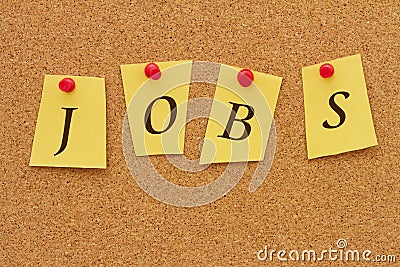 Jobs board Stock Photo