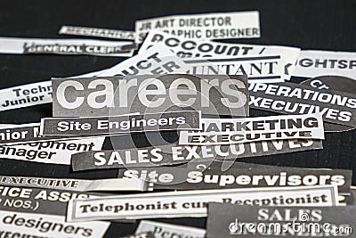 Jobs or careers concept Stock Photo