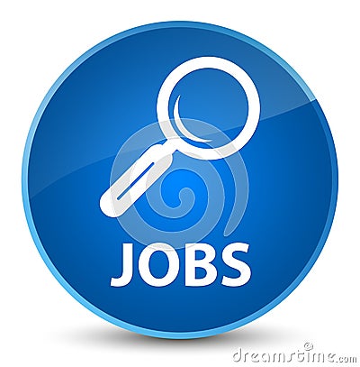 Jobs elegant blue round button Cartoon Illustration