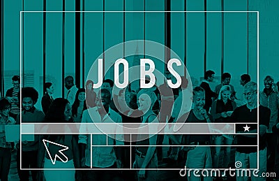 Jobs Employment Career Occupation Application Concept Stock Photo