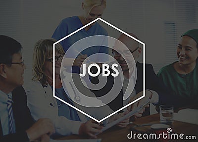 Jobs Employment Career Occupation Application Concept Stock Photo