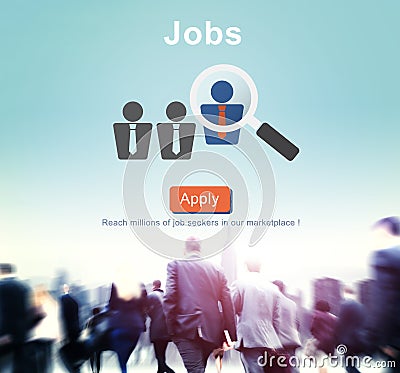 Jobs Recruitment Employment Human Resources Website Online Concept Stock Photo