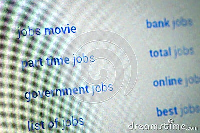 Jobs searching choices Stock Photo