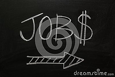 JOBS this way Stock Photo