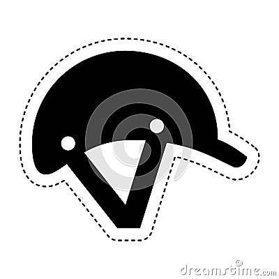 Jockey helmet isolated icon Vector Illustration