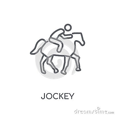 Jockey linear icon. Modern outline Jockey logo concept on white Vector Illustration