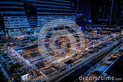 Jodd Fairs Night Market, Bangkok Editorial Stock Photo