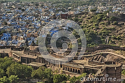 Jodhpur the blue city in Rajasthan state in India Editorial Stock Photo