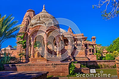 The `Mandore gardens`, is a collection of temples and memorials, Jodhpur, Rajasthan, India Editorial Stock Photo