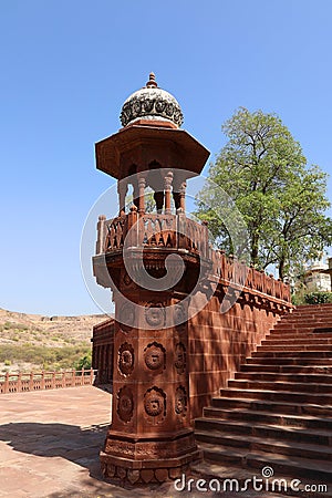 Jaswant Thada is a cenotaph located in Jodhpur. Editorial Stock Photo