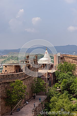 Hindu goddess temple at mehrangarh fort Editorial Stock Photo