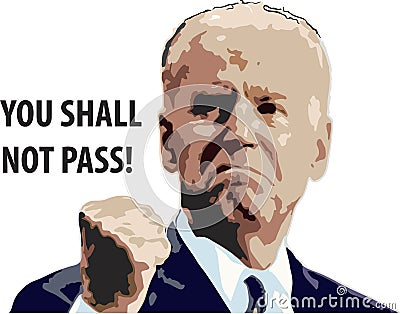 Vector portrait of Joe Biden Vector Illustration