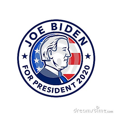 Joe Biden for President Election 2020 Circle Retro Vector Illustration