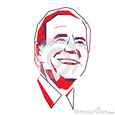 Joe Biden vector portrait illustration Cartoon Illustration