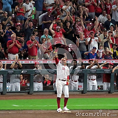 Joey Votto Acknowledges the fans Editorial Stock Photo