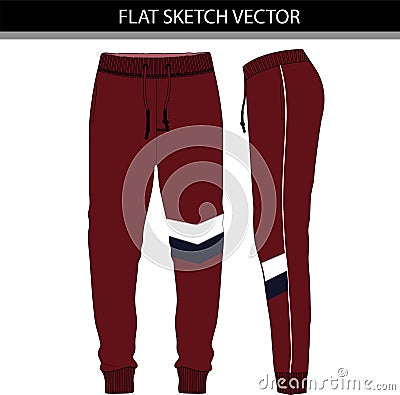 JOGGER WITH ANCHOR COLORBLOCK VECTOR FILE Vector Illustration