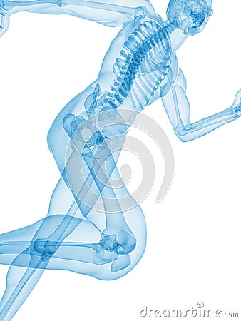 Jogger - x-ray Stock Photo