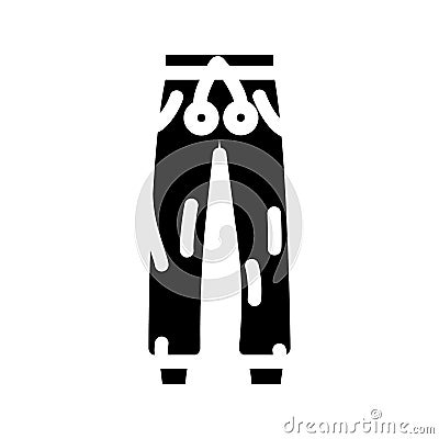 joggers pants clothes glyph icon vector illustration Cartoon Illustration