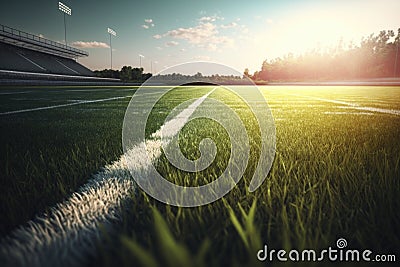 Jogging running field track with green scenery outdoor Made with Generative AI Stock Photo