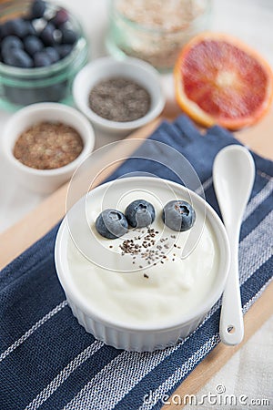 Joghurt with granola Stock Photo