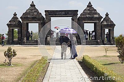 Rato Boko Gate with Tourists Editorial Stock Photo