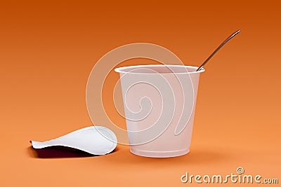 Jogurt cup Stock Photo