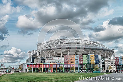 Johan Cruijff ArenA. Formerly known as the Amsterdam ArenA. Arena park, Football stadium Editorial Stock Photo