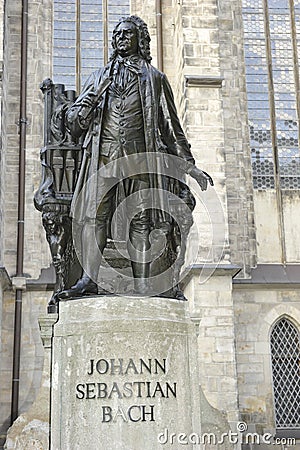 Johann Sebastian Bach Statue Stock Photo