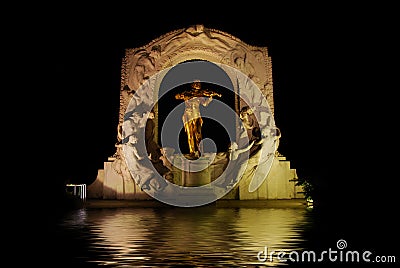 Johann Strauss statue Stock Photo