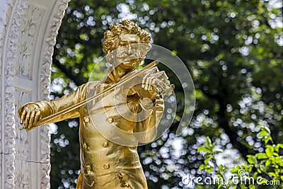 Johann Strauss statue Vienna, Austria. Stock Photo