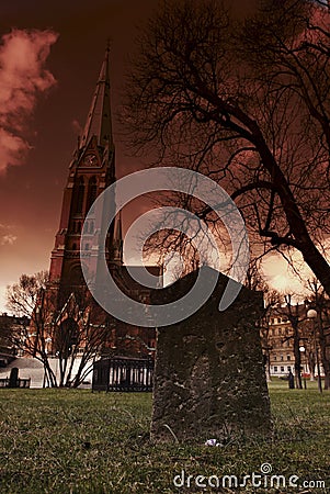 Johannes Churchyard Stock Photo