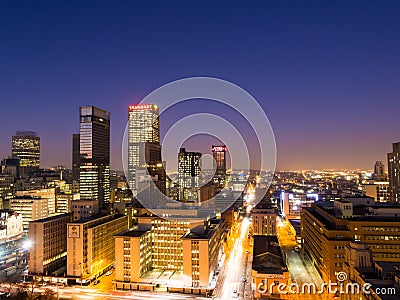 Johannesburg by night Editorial Stock Photo