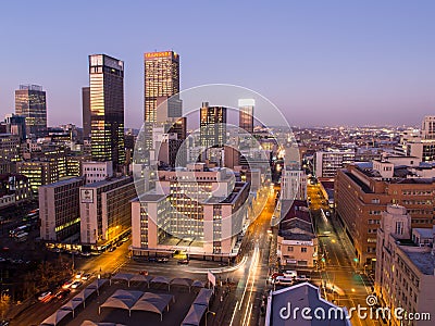 Johannesburg by night Editorial Stock Photo