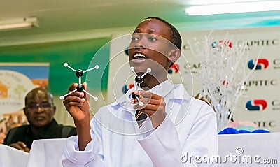 African Primary School Students doing a science demonstration Editorial Stock Photo