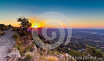 Johannesburg view from above Stock Photo