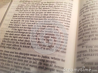 John 3:16 Bible Page Editorial Stock Photo