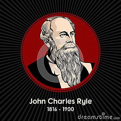 John Charles Ryle 1816 - 1900 was an English evangelical Anglican bishop. He was the first Anglican bishop of Liverpool Vector Illustration
