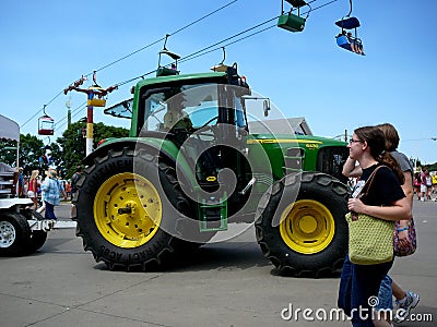 John Deer Tractor at Iowa State Fair Grounds Editorial Stock Photo