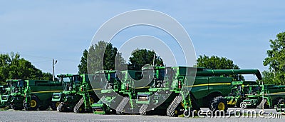 John Deere Heavy Farming Equipment Editorial Stock Photo