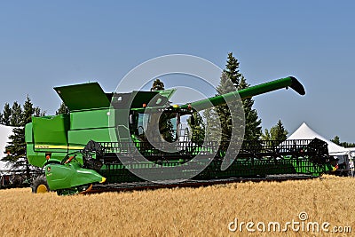 John Deere self propelled combine Editorial Stock Photo