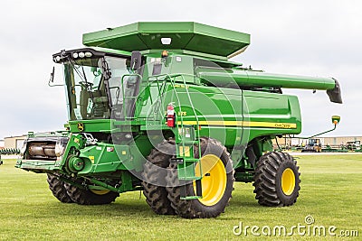 John Deere Self-Propelled Combine Editorial Stock Photo