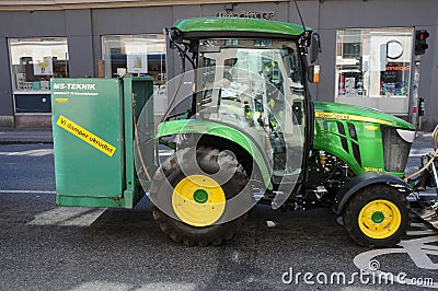 JOHN DEERE TRAKTOR IN COPENHAGEN DENMARK Editorial Stock Photo