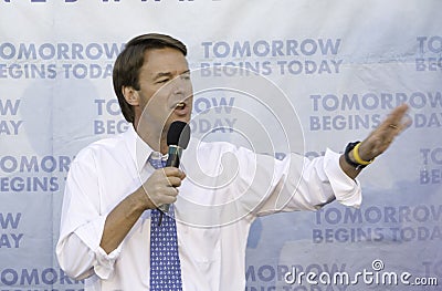 John Edwards Rally 4 Editorial Stock Photo